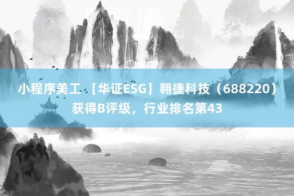 小程序美工 【华证ESG】翱捷科技（688220）获得B评级，行业排名第43