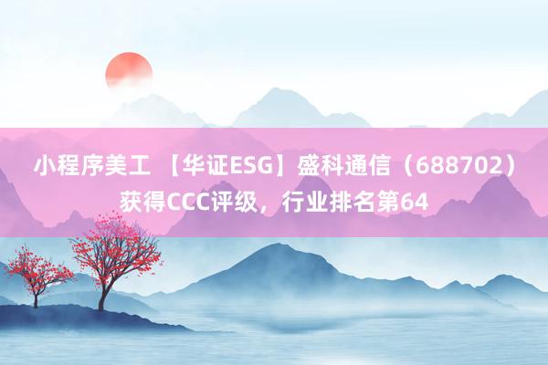 小程序美工 【华证ESG】盛科通信（688702）获得CCC评级，行业排名第64