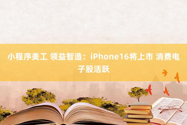 小程序美工 领益智造：iPhone16将上市 消费电子股活跃